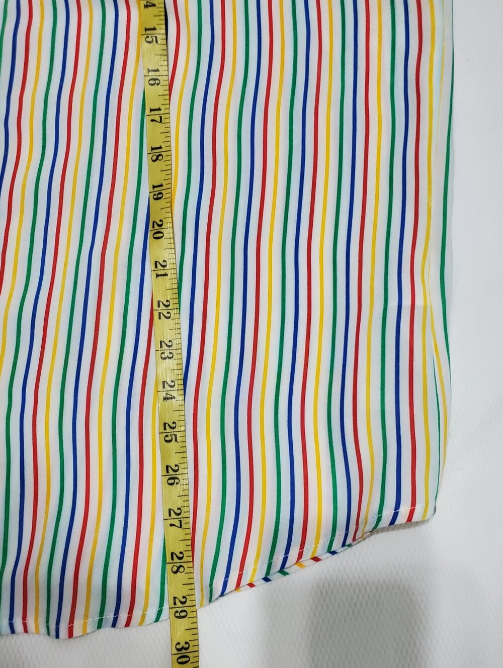 Denim & Flower Rainbow Stripe Short Sleeve Button Down Shirt Mens Large - Picture 6 of 6